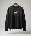 Snow Washed Raw Edge Crewneck